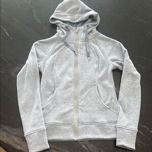 Lululemon Zip Up Scuba Hoodie Blue Heather Size 4